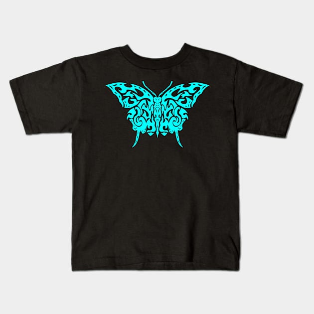 Dark Butterfly Kids T-Shirt by Oolong